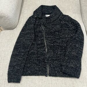 Salt & Pepper Zip-Up Sweater